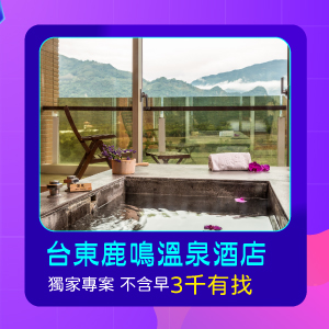 台東鹿鳴溫泉酒店-獨家專案 不含早 3千有找